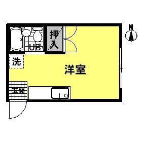 エステートピア(ワンルーム/1階)の間取り写真