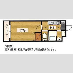 SHIBUYA一番館(1K/3階)の間取り写真