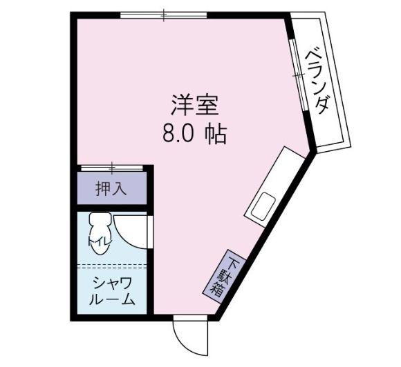 マルロク荘(ワンルーム/3階)の間取り写真