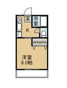 中祥マンションC(1K/2階)の間取り写真