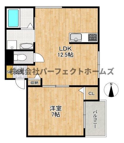 SAN・FLOURISH(1LDK/2階)の間取り写真