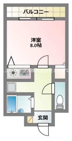 シャンブル2(ワンルーム/1階)の間取り写真