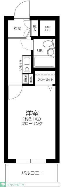 ライオンズマンション板橋区役所前第6(1K/8階)の間取り写真