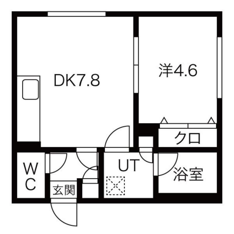 アッソルッソ澄川(1DK/3階)の間取り写真