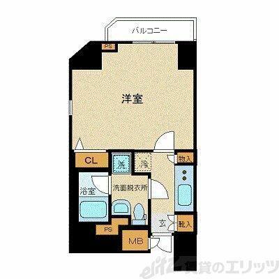 LEXE上野(1K/5階)の間取り写真