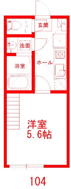 VISTA KAMOI(1K/1階)の間取り写真