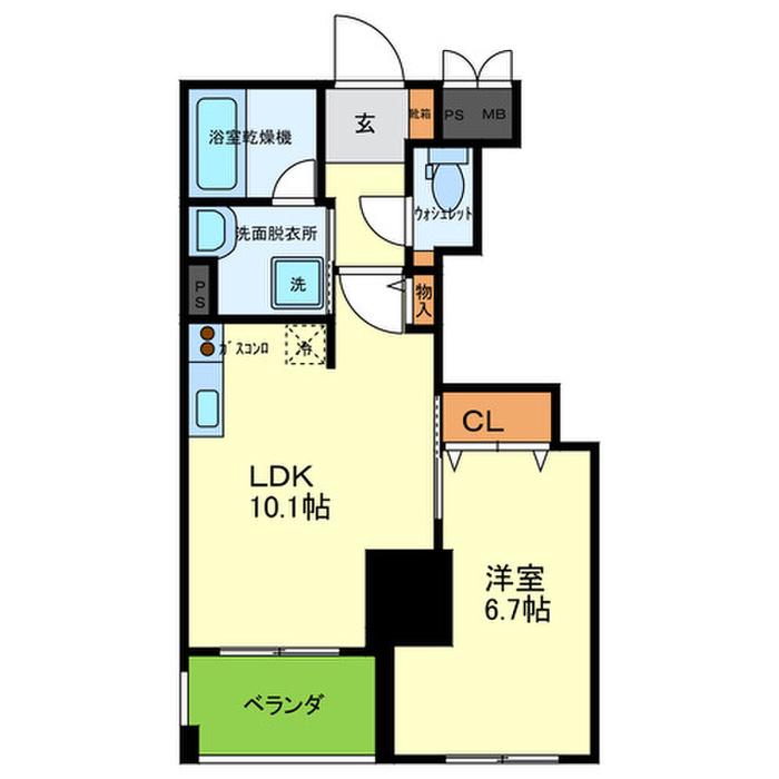 PREMIEREMAISON(1LDK/10階)の間取り写真