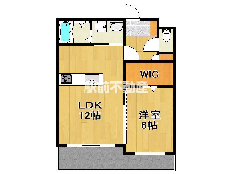 PHOENIX福津BAYSIDE(1LDK/2階)の間取り写真