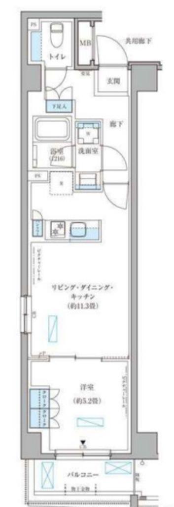 パークアクシス文京本郷(1LDK/3階)の間取り写真