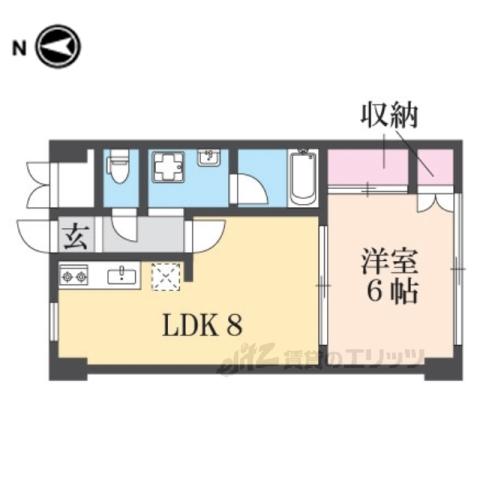 第2サンタウン(1LDK/1階)の間取り写真