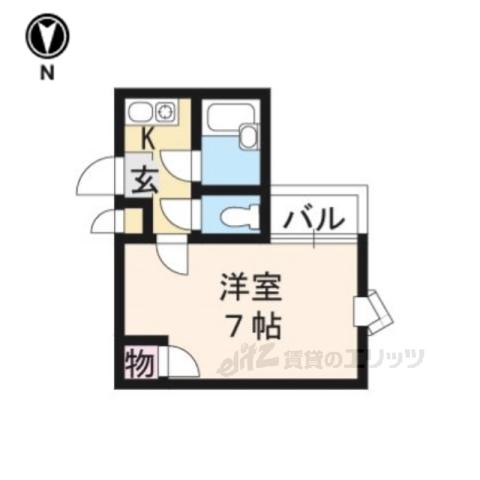 メゾンドール御前(1K/2階)の間取り写真