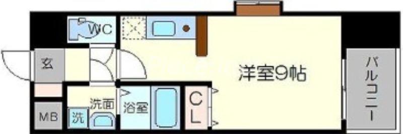 エクセレント上新18(ワンルーム/14階)の間取り写真