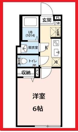 エクセラン西尾久サウス(1K/3階)の間取り写真