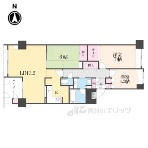 ティアラ・セントワンズ(3LDK/10階)の間取り写真