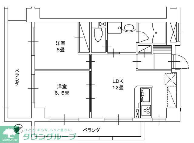 テック高野台(2LDK/3階)の間取り写真