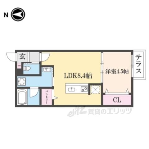 メゾン・ド・メグ湖南(1LDK/1階)の間取り写真