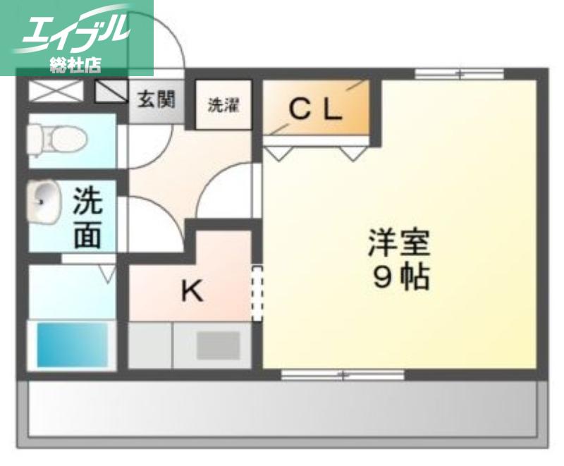 シャトーグレイス(1K/1階)の間取り写真