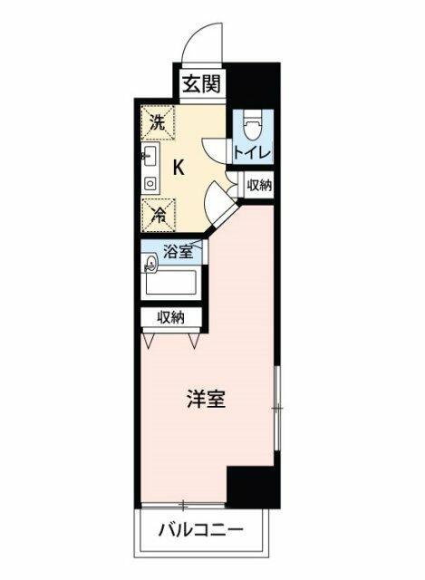 マイナビSTAY船橋本町/エスペランサK2(1K/6階)の間取り写真