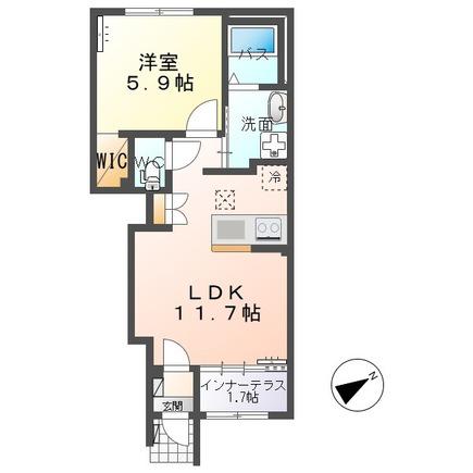 MAISON LA SOEUR (1LDK/1階)の間取り写真