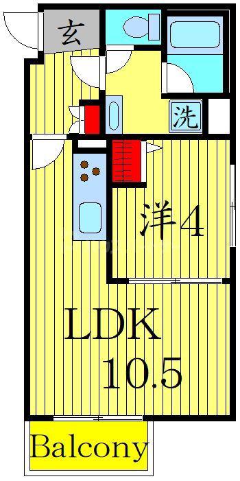 グローベル ザ・クレス押上(1LDK/3階)の間取り写真