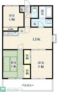 エクセルコート(3LDK/2階)の間取り写真