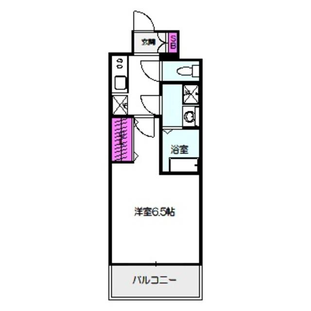 エスリードレジデンス都島シティフロント(1K/9階)の間取り写真