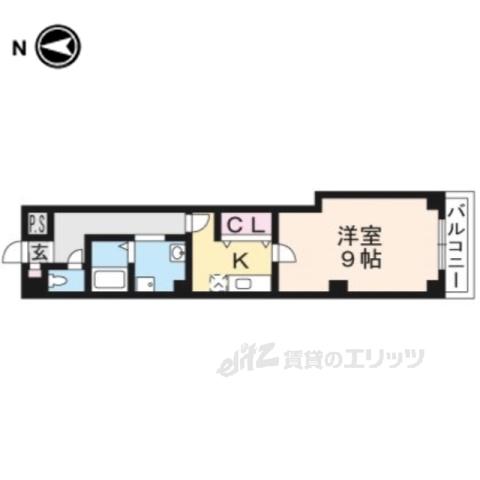 ソフィア円町(1K/3階)の間取り写真