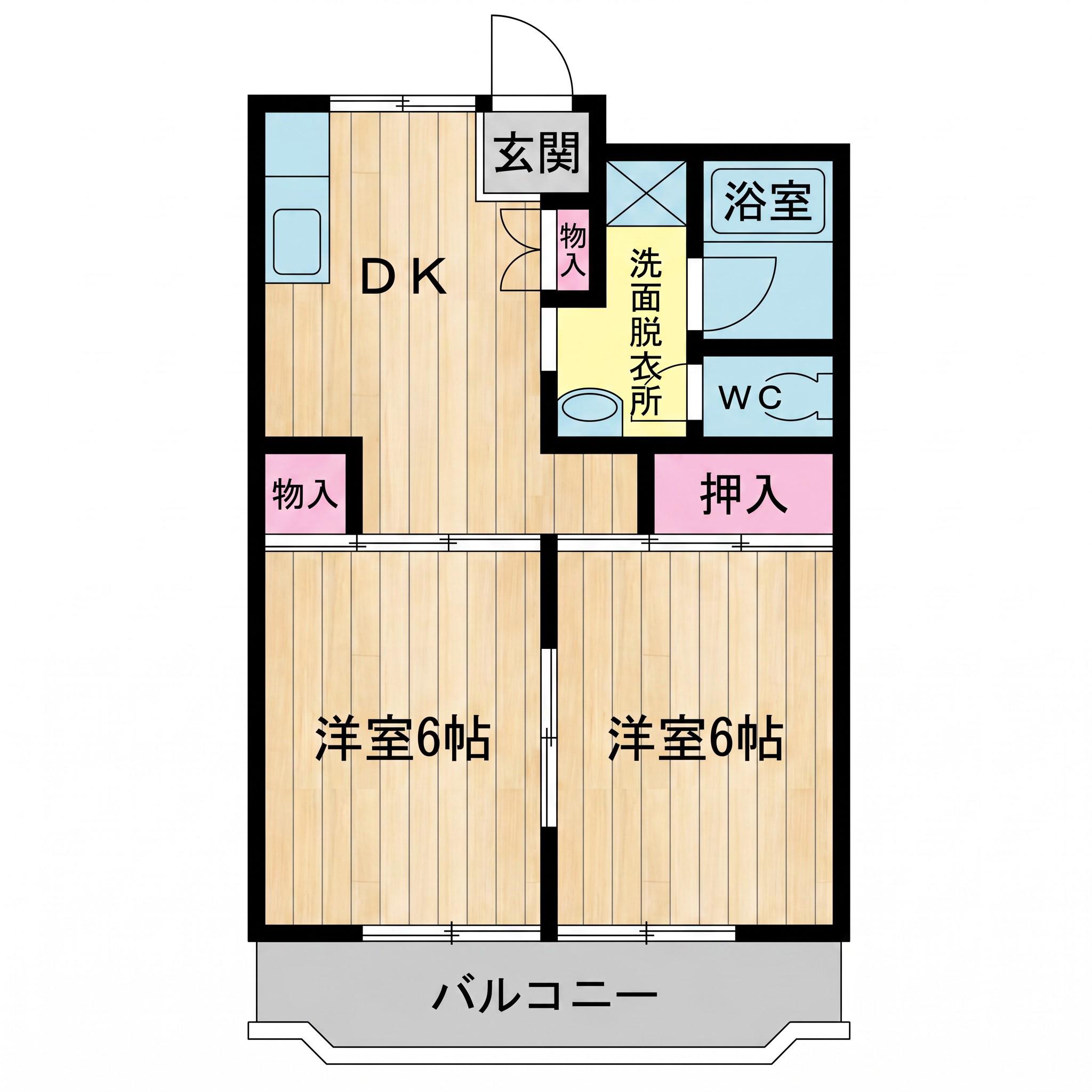 シティーライフ有萬(2DK/10階)の間取り写真