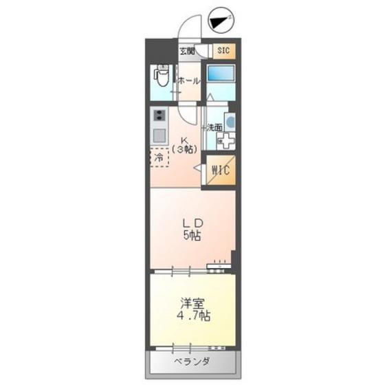 ソラリス(1LDK/2階)の間取り写真