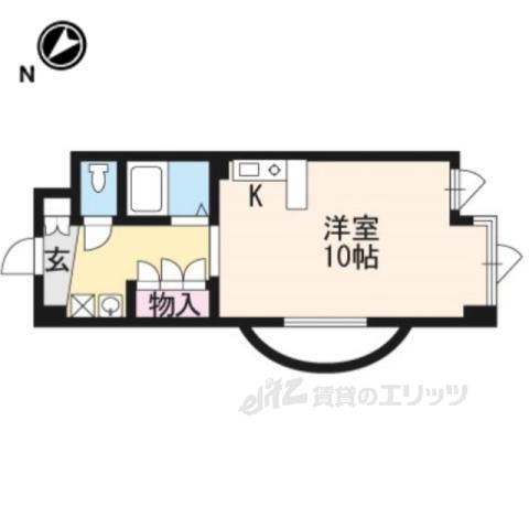リベリー南草津(1K/5階)の間取り写真