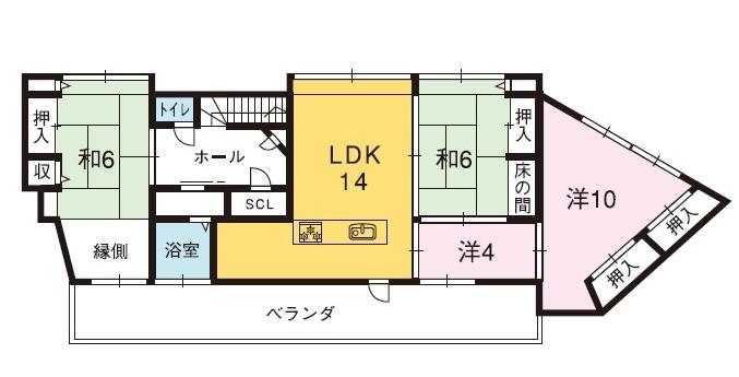 メゾン東邦 3階(4LDK/3階)の間取り写真
