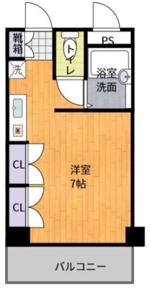 クーブス(ワンルーム/4階)の間取り写真