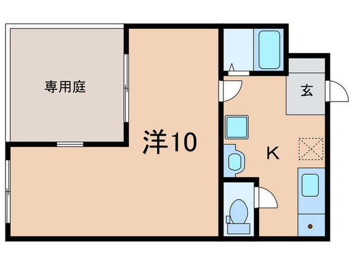 ギャラリティー白晃(1K/1階)の間取り写真