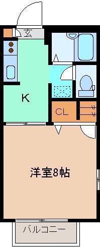 セフィラ マーチ A棟(1K/2階)の間取り写真