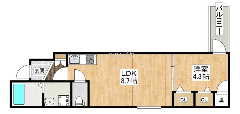 わいわいハウス平野(1LDK/1階)の間取り写真