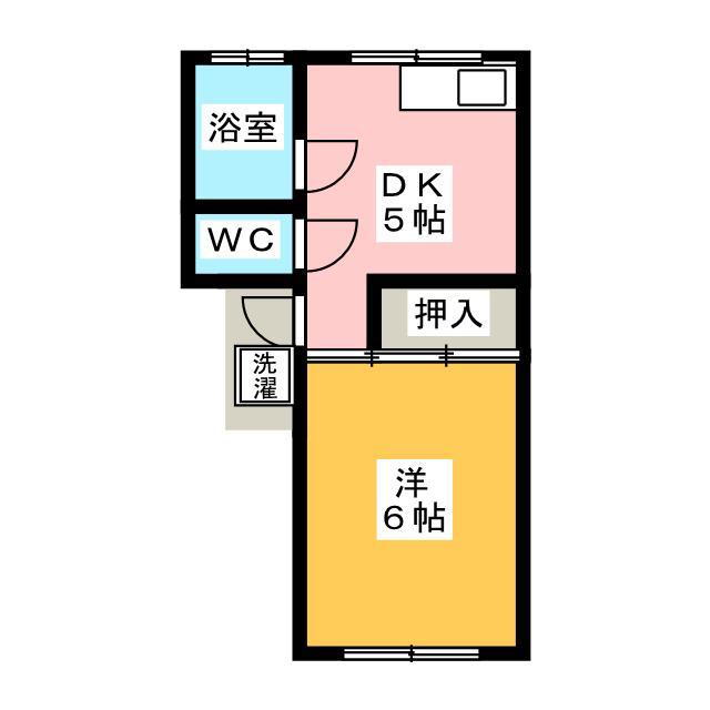 サンワード八王子(1K/2階)の間取り写真