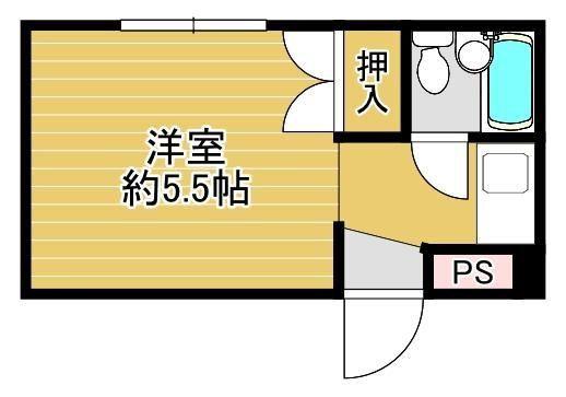 フェイズリヴァ(1K/3階)の間取り写真