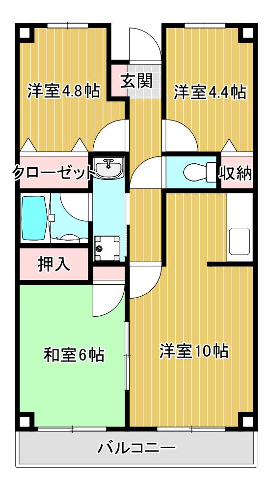 グランパガーデン(3LDK/2階)の間取り写真