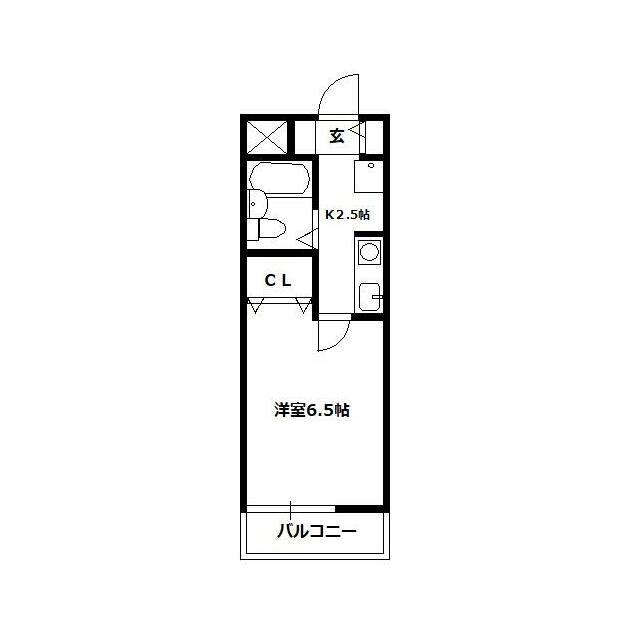 三郷FLATS(1K/4階)の間取り写真