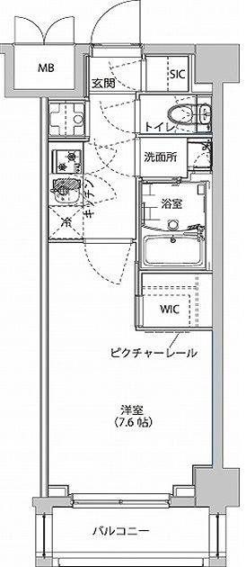 ハーモニーレジデンス東京イーストサイド(1K/5階)の間取り写真