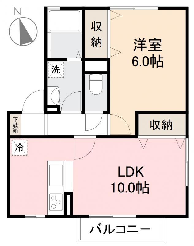 プロスパルハウス 番町(1LDK/2階)の間取り写真