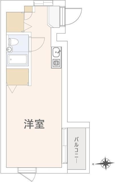 プラティーク町屋(ワンルーム/3階)の間取り写真