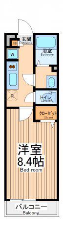 リブリアーバントラスト(1K/3階)の間取り写真