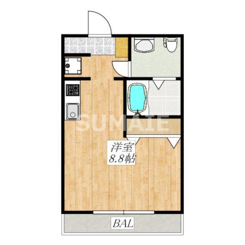 APT・LONG RIDGE(1K/1階)の間取り写真