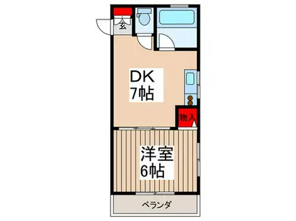 レヂオンス新所沢(1DK/2階)の間取り写真