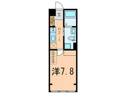 SHINE OIMACHI(1K/2階)の間取り写真