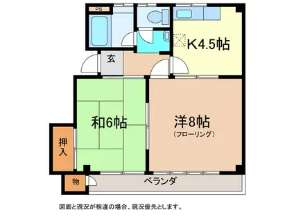 コーポ小林(2K/1階)の間取り写真