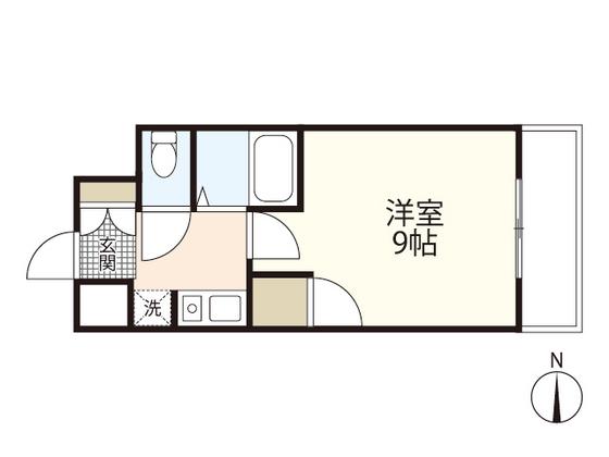 K.Y.FLATS(1K/2階)の間取り写真
