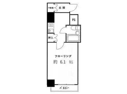 ダイアパレス上野(1K/4階)の間取り写真