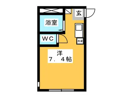 アイザック川崎(ワンルーム/1階)の間取り写真